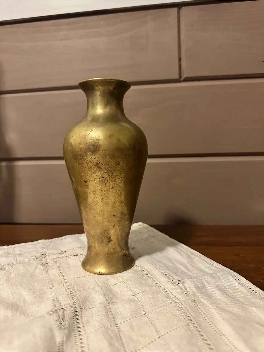 Brass Decorative Bud Vase 8” tall